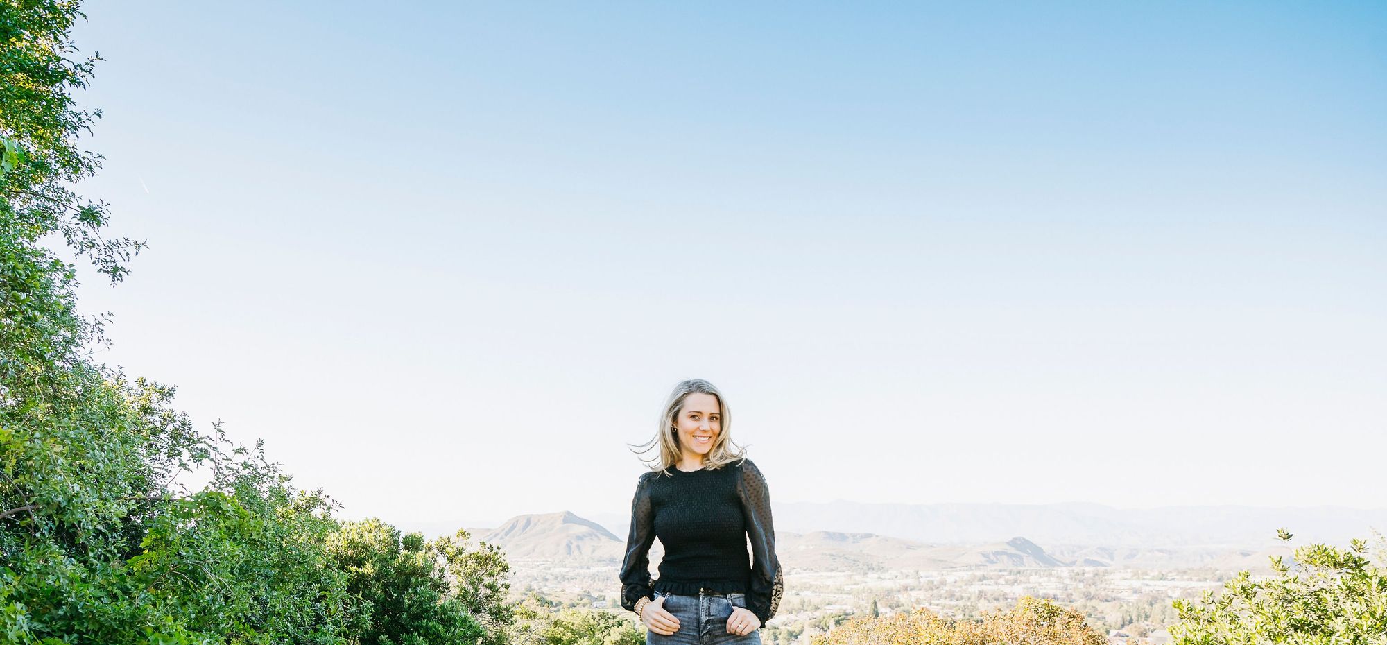 Anne Clare Lush overlooking the Conejo Valley
